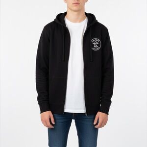 DaHui Black Zip-Up Hoodie XXL